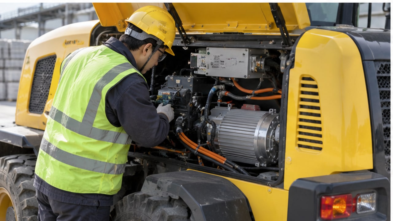 Electric Wheel Loader Case: Drive Motor Temperature Rises on Ramps - electric wheel loader 3