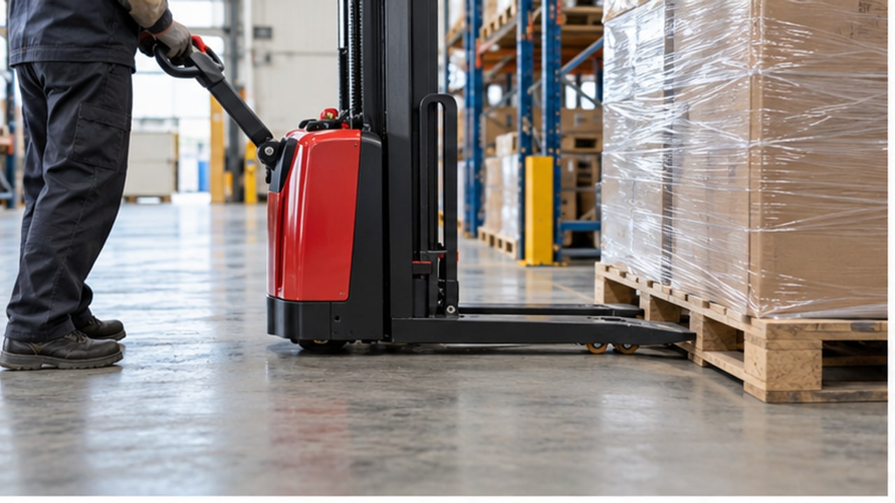 Electric Pallet Stacker Case: Fork Tips Touch the Floor Before Load Wheels - electric pallet stacker 1