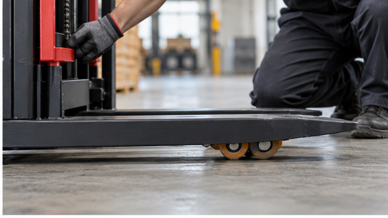 Electric Pallet Stacker Case: Fork Tips Touch the Floor Before Load Wheels - electric pallet stacker 2