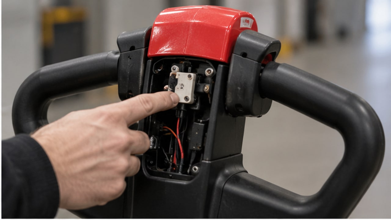 Why Does an Electric Pallet Truck Creep Switch Fail with the Tiller Upright? - electric pallet truck 2