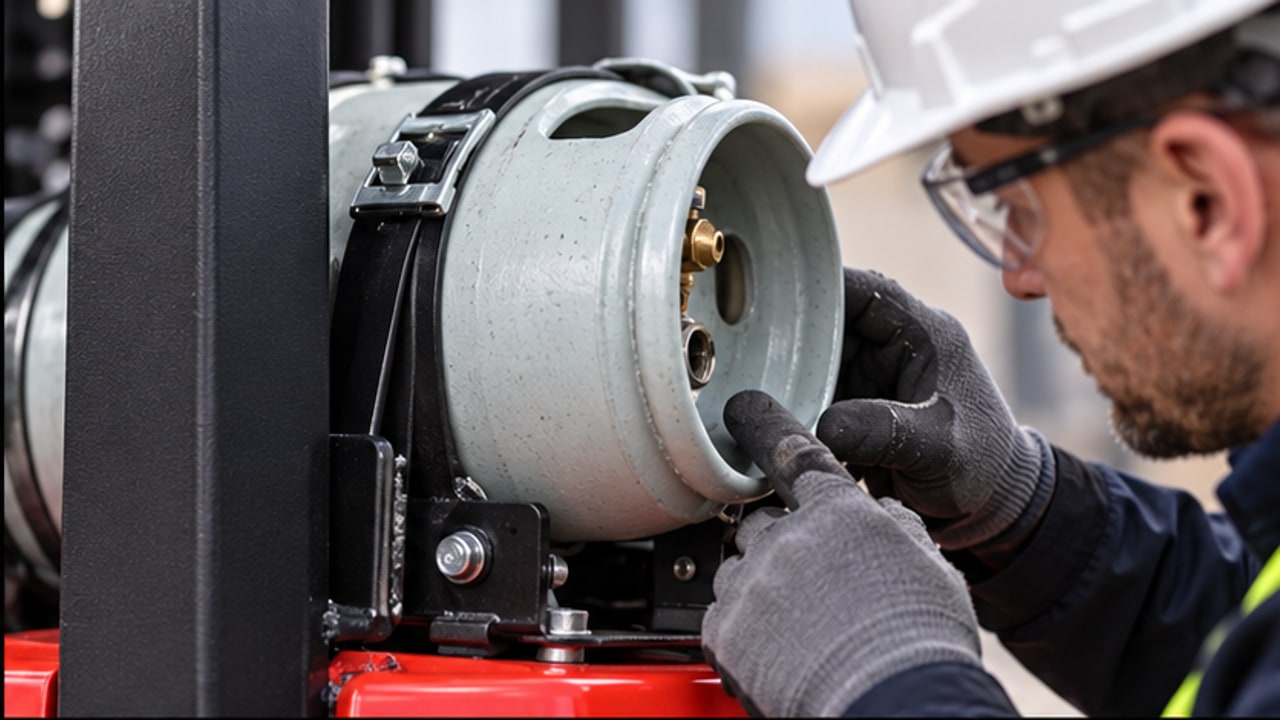 How Should Buyers Check LPG Cylinder Requalification Dates and Mounting Condition? - LPG forklift 2