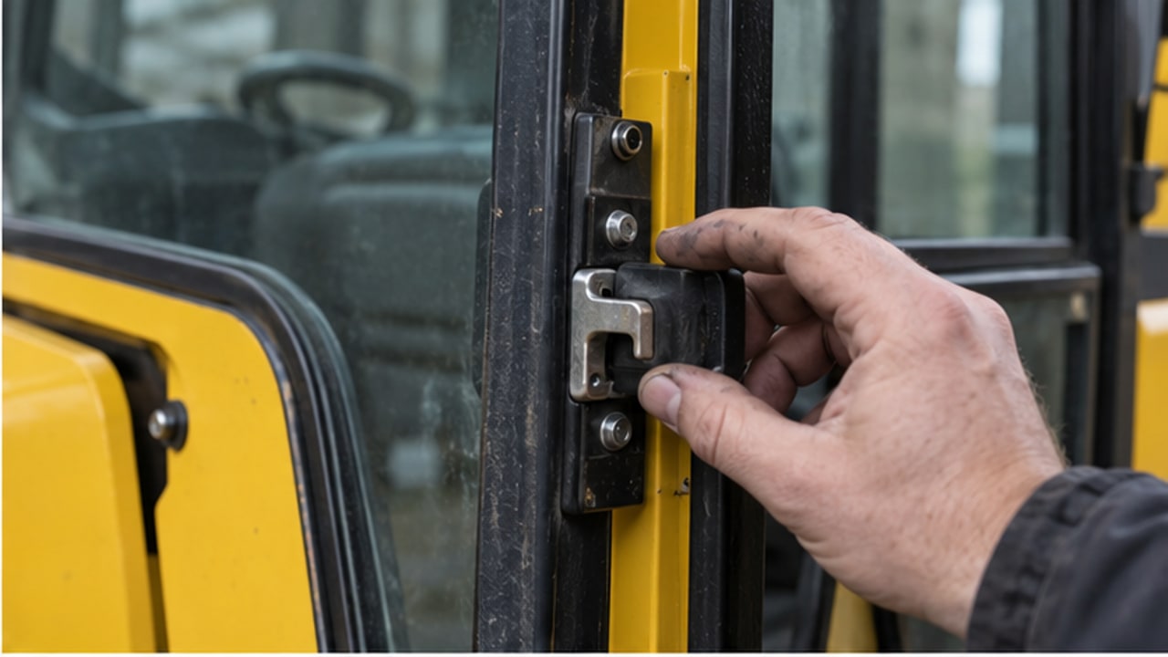 Why Does a Euro-Style Loader Cab Door Latch Open on Rough Ground? - Euro-style loader 2