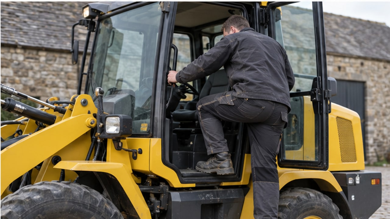 Why Does a Euro-Style Loader Cab Door Latch Open on Rough Ground? - Euro-style loader 4