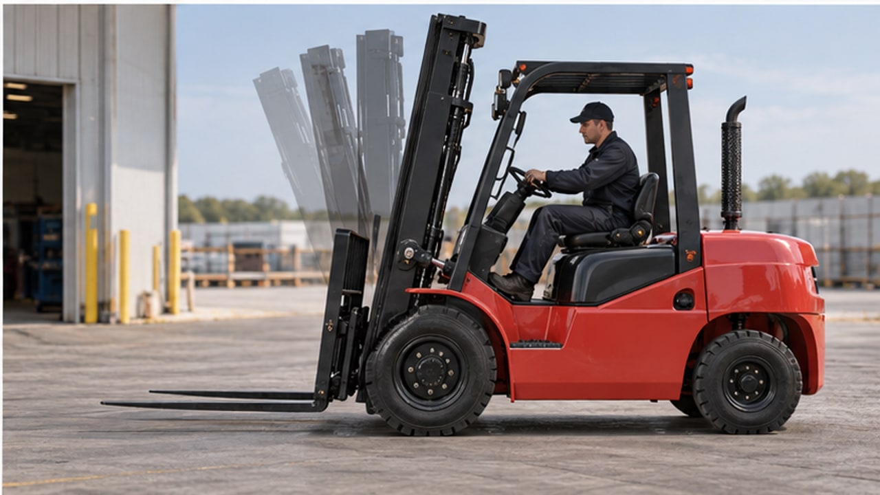 Diesel Forklift Case: Hydraulic Pump Whines Only When Tilting the Mast - diesel forklift 4