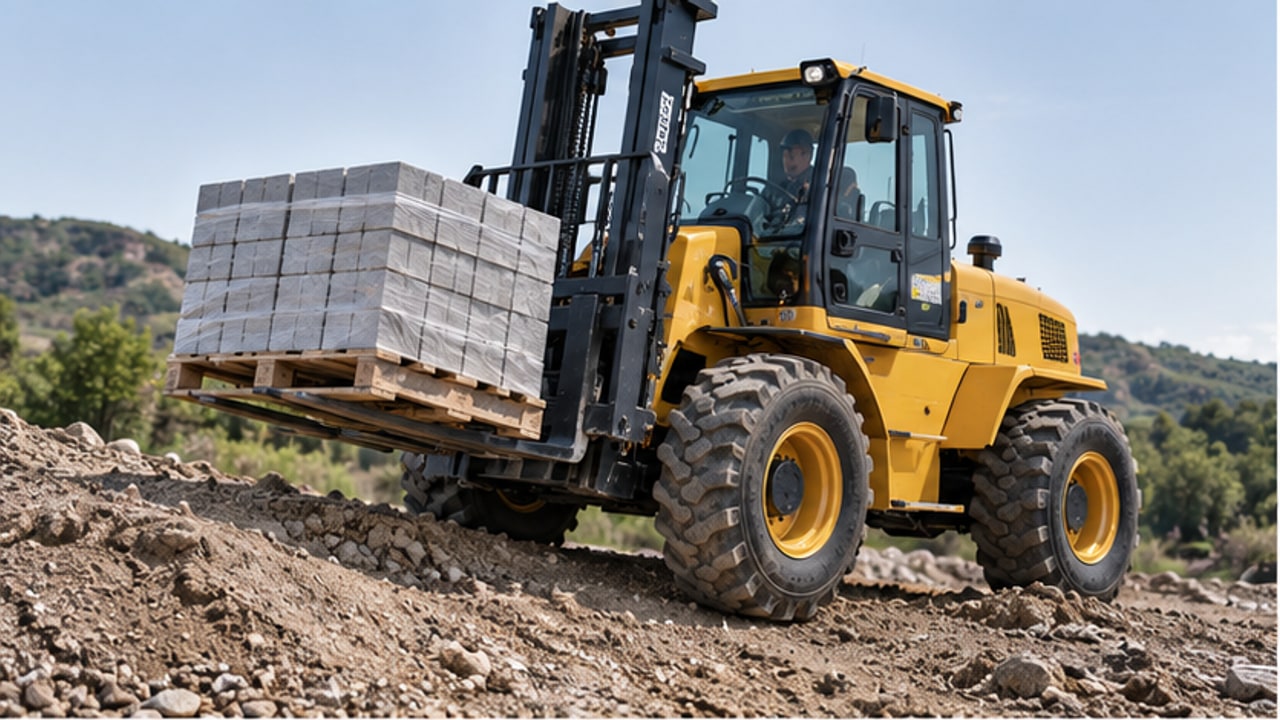 Why Does Rough Terrain Forklift Fork Level Change as the Chassis Articulates? - rough terrain forklift 1