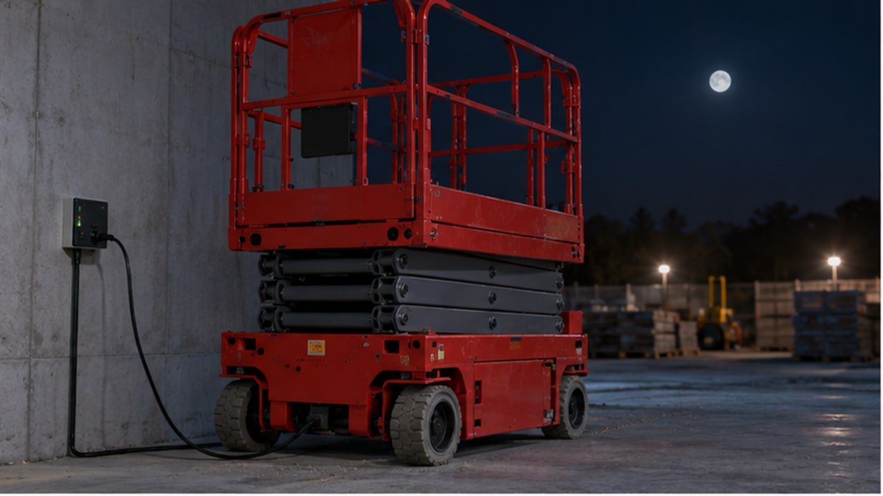 Why Does a Scissor Lift Charger Fan Keep Running After Full Charge? - aerial lift 1