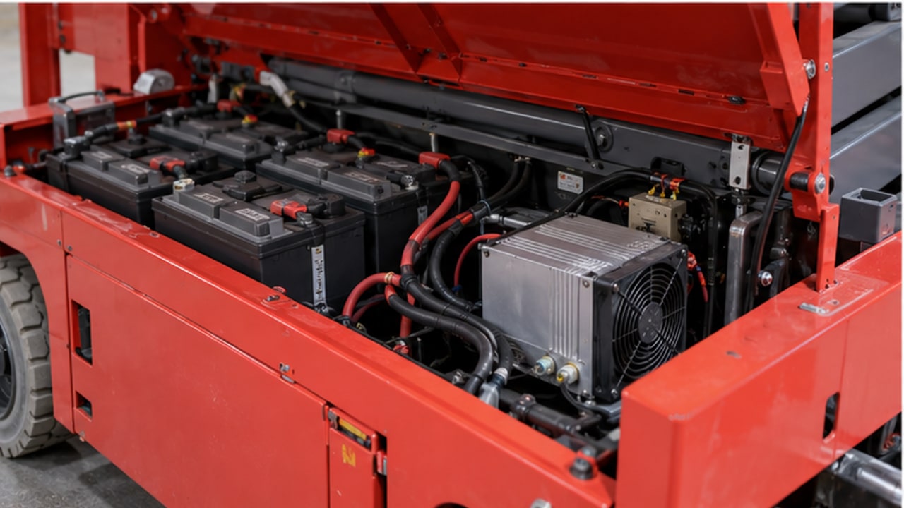Why Does a Scissor Lift Charger Fan Keep Running After Full Charge? - aerial lift 3