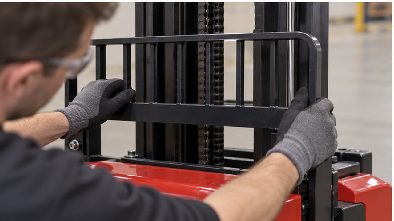 Electric Pallet Stacker Case: Load Backrest Rattles at Travel Speed - electric pallet stacker 3
