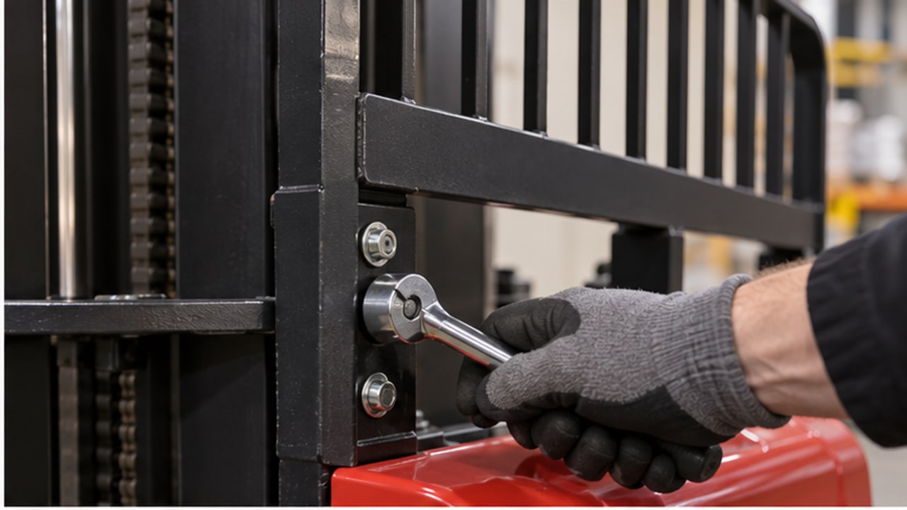 Electric Pallet Stacker Case: Load Backrest Rattles at Travel Speed - electric pallet stacker 2