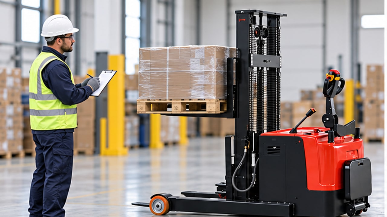 Why Do Electric Pallet Stacker Forks Slowly Lower? A Hydraulic Mast Drift Test Case - electric pallet stacker 1