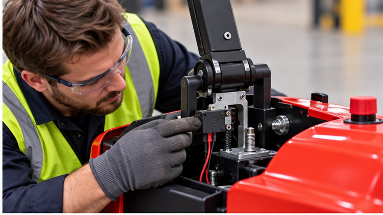 Why Does an Electric Pallet Truck Creep With the Tiller Upright? A Brake Switch Test Case - electric pallet truck 2