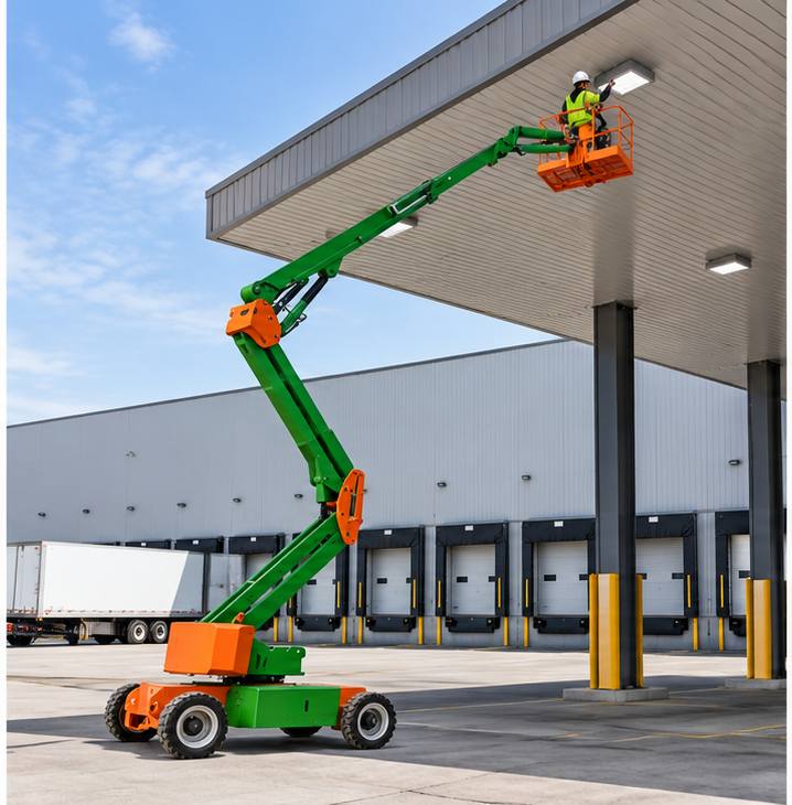 ZGFORKLIFT / MYZG Коленчатый подъемник ZG-QB16 — Доступ к трубопроводам, навесам и парковому освещению workplace scene 2