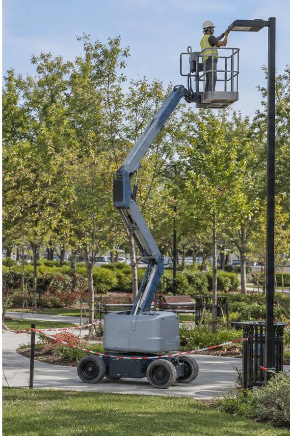 ZGFORKLIFT / MYZG Коленчатый подъемник ZG-QB16 — Маршрут обслуживания кровли, крон и фасадов workplace scene 3