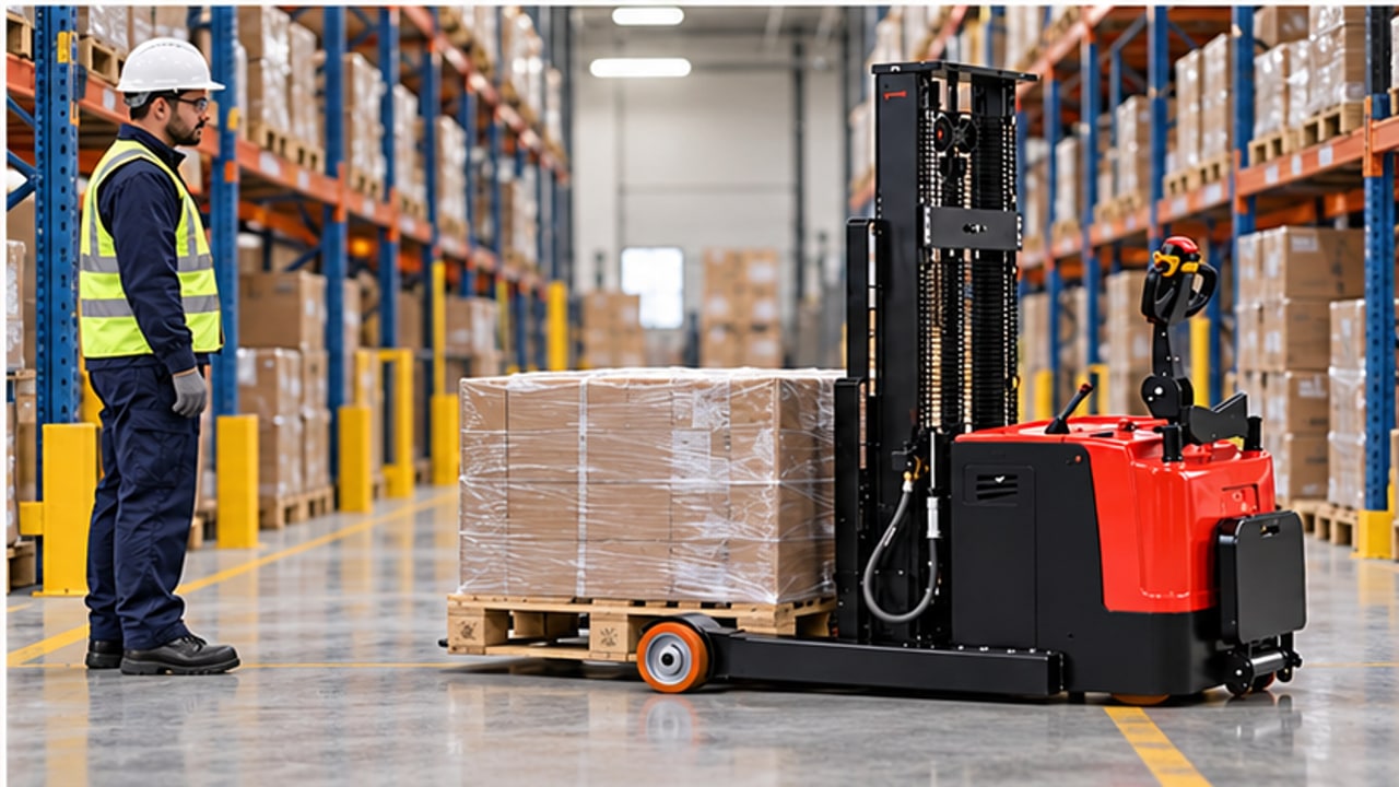 Why Does an Electric Pallet Stacker Lift Slowly Only With a Pallet? A Battery Voltage-Drop Check - electric pallet stacker 4