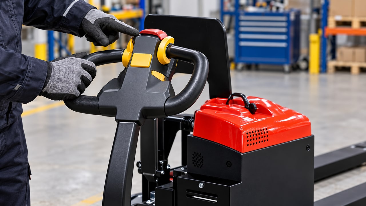 Electric Pallet Truck Emergency Reverse Button: Function, Limits and Safe Checks - electric pallet truck 2