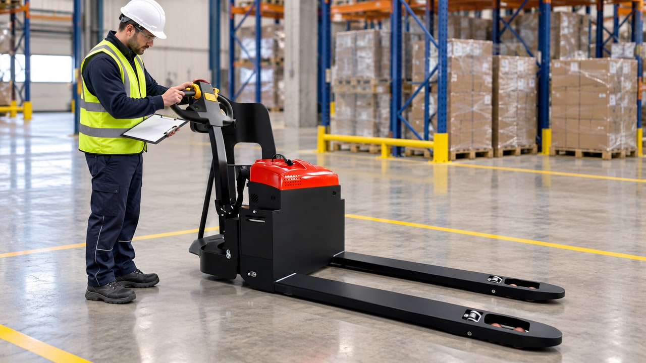 Electric Pallet Truck Emergency Reverse Button: Function, Limits and Safe Checks - electric pallet truck 3
