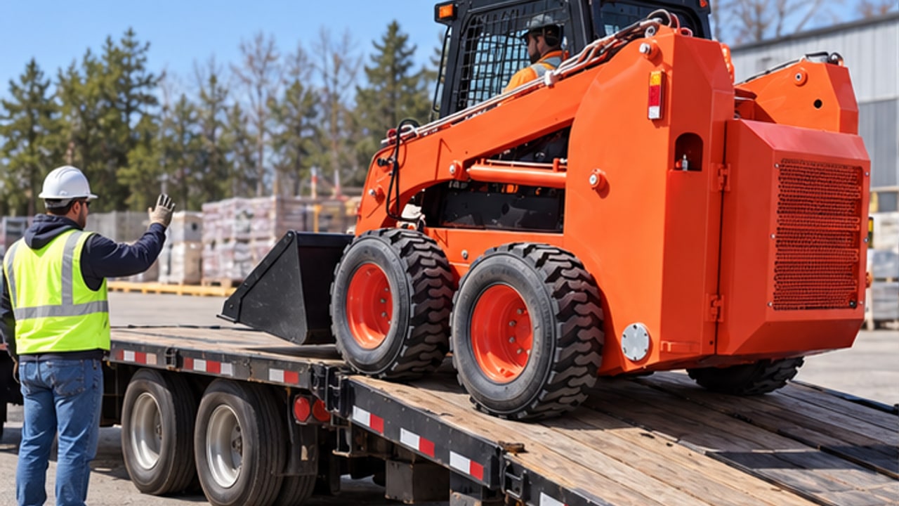 How to Choose a Trailer and Transport a Skid Steer Loader Safely - skid steer loader 1