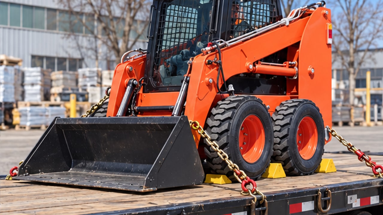 How to Choose a Trailer and Transport a Skid Steer Loader Safely - skid steer loader 2
