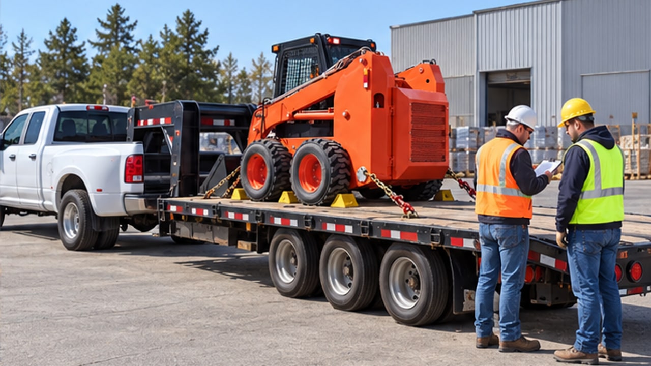How to Choose a Trailer and Transport a Skid Steer Loader Safely - skid steer loader 4