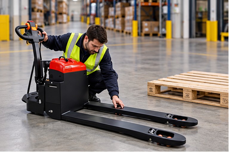 How to Choose an Electric Pallet Truck: Capacity, Fork Size and Aisle Fit - electric pallet truck 1