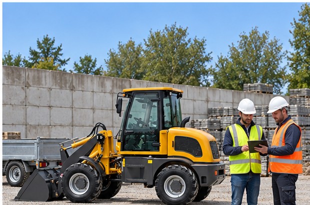 ZL16 loader and trailer clearance review at a material handling site