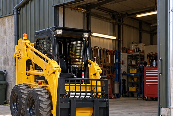 MYZG JC60 parked at a workshop doorway during access-width planning