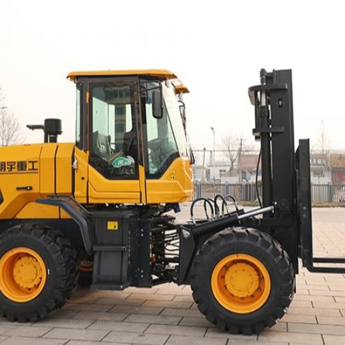 How to attach a rotator grapple to a telehandler rough-terrain forklift?