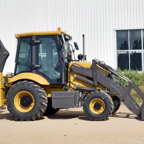 What is the lifting capacity of a backhoe loader?