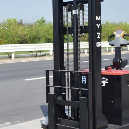 What is the maximum lifting height available for a hand stacker?