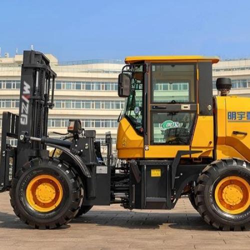 What is the maximum lift capacity of a rough terrain forklift?