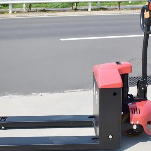 What is the required aisle width for operating a pallet stacker?