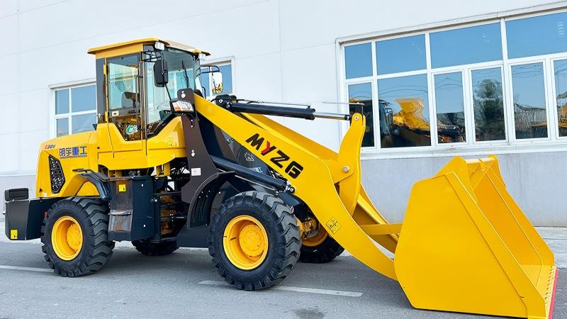 What is the routine maintenance schedule for a wheel loader?