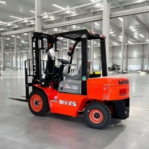 What are the safety precautions for operating a diesel forklift?
