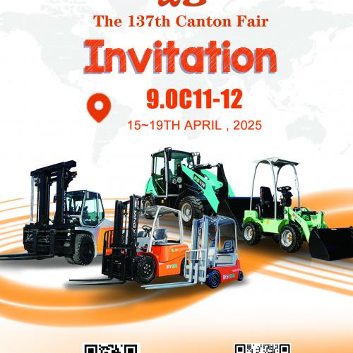 Shandong Mingyu Heavy Industry Machinery Co., Ltd. will exhibit its hot-selling forklift and loader models at booth 9.0C11-12 at the Canton Fair from April 15 to 19, 2025.