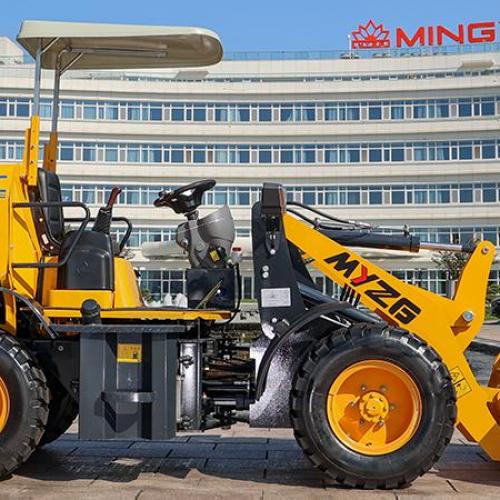 Дизельный колесный погрузчик QG900 - Ковш 0.3 м³, Мощный двигатель 38 кВт